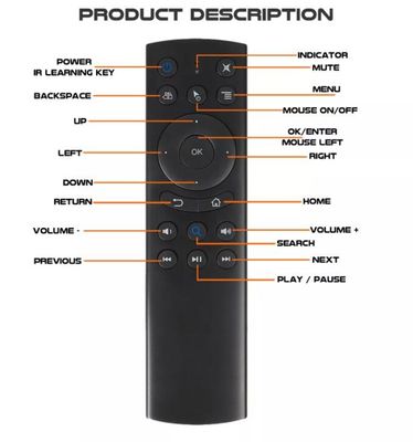 Control remoto de voz Bluetooth de aprendizaje IR multifuncional DC 2.2v-3.6v