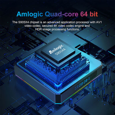 ARM Cortex A55 OTT Amlogic Android TV Box S905x4 reproductor multimedia de cuatro núcleos