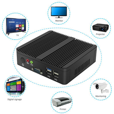 Fanless Linux Pfsense Industrial Mini estación de trabajo PC N2930 300Mbps VGA RS232