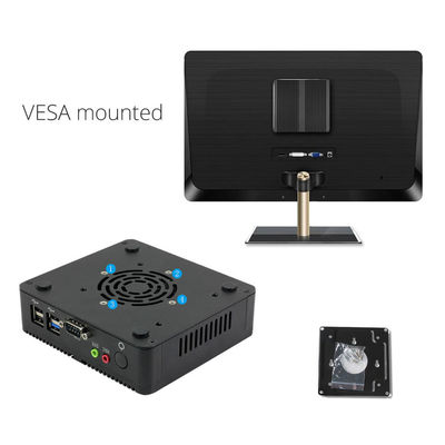 Fanless Linux Pfsense Industrial Mini estación de trabajo PC N2930 300Mbps VGA RS232