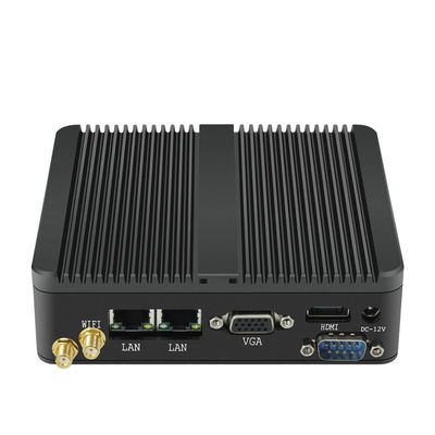Fanless Linux Pfsense Industrial Mini estación de trabajo PC N2930 300Mbps VGA RS232