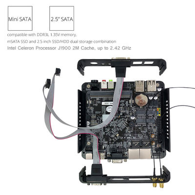 Fanless Linux Pfsense Industrial Mini estación de trabajo PC N2930 300Mbps VGA RS232