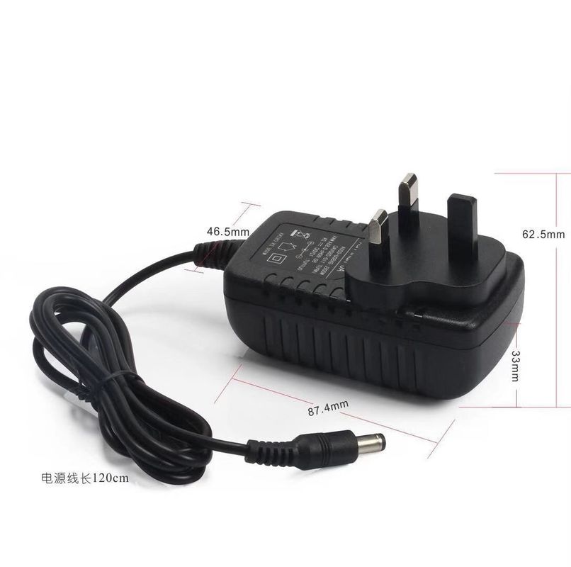 Adaptador de CC de CA regulado de 3 pines del Reino Unido 12v 3a SMPS 1a 1.5a 2A 2.5a