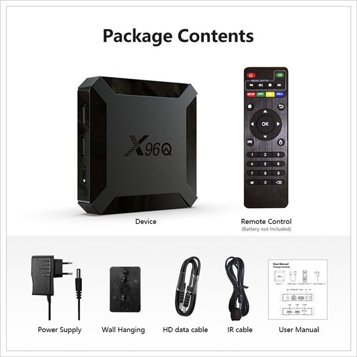 X96Q Smart Allwinner OTT Android TV Box H313 Quad Core 2GB 16GB Control de voz