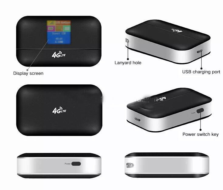 Hotspot móvil 150Mbps Wifi Router 4G Lte Modem Router MIFIS Bolsillo desbloqueado con ranura para tarjeta SIM