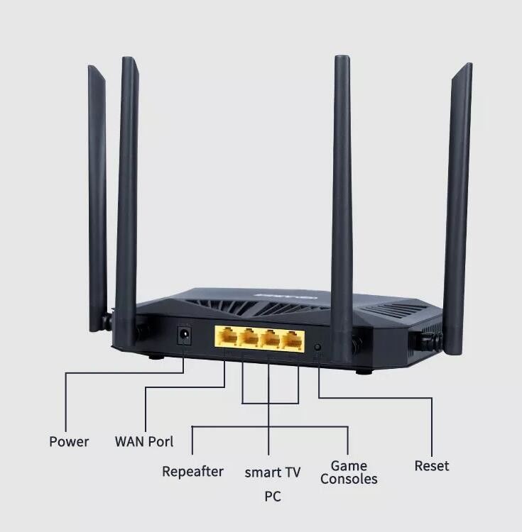 Enrutador de módem de fibra óptica de alta velocidad AX1800 Wifi 6 enrutador 2,4G y 5,0 GHz de doble frecuencia enrutador King que penetra en la pared del hogar