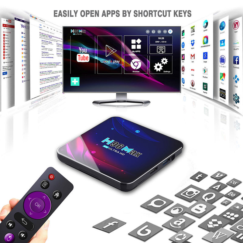 Caja de configuración Intel Rk3318 H96max  Player Max 4k Android 10.0 Quad Core